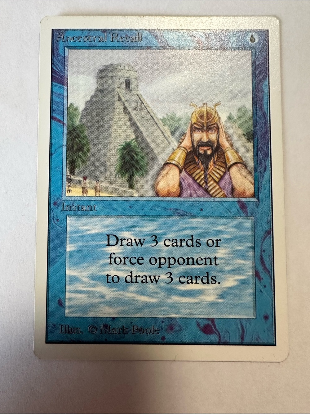 Ancestral Recall - Blue Instant Card for Card Games